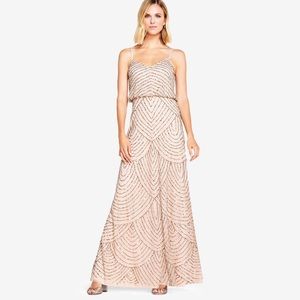 Adrianna Papell Art Deco Beaded Blouson Gown - SZ6